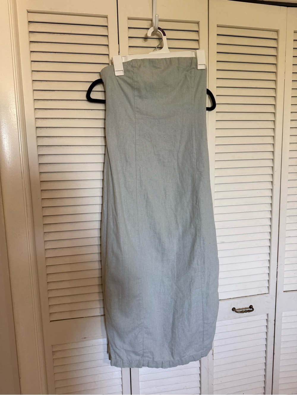 Abercrombie & Fitch Linen Blend Mint Green Midi Dress